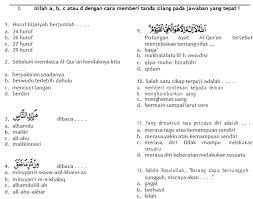 Semoga anak didik anda akan berhasil dengan nilai yang maksimal dan menjadi generasi penerus yang handal dan berkualitas serta berakhlaqul karimah. Soal Ulangan Agama Kelas 3 Semester 2 Helmi Kediris