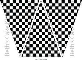 Black And White Checkered Flag Printable Checkered Flag Bunting Banner Download Party Backdrop By Bethscakekitshop On Etsy Festa Infantil Carros Decoracao Aniversario Festa