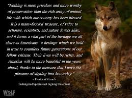 Great memorable quotes and script exchanges from the endangered species movie on quotes.net. Happy Birthday Endangered Species Act Wolf Conservation Center
