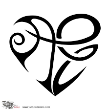 Tatuaggio Di Cuore A E Unione Amore Tattoo Custom Tattoo Designs On Tattootribes Com Heart Tattoo Monogram Tattoo Heart Tattoo Designs