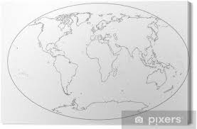 Mappa interattiva del mondo scaricabile in formato pdf. Mappa Del Mondo In Bianco E Nero Vuota Canvas Print Pixers We Live To Change