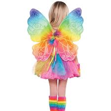 When the wings were dry (for us it was the next class), i punched four holes through the cardboard. Rainbow Fairy Wings Big W
