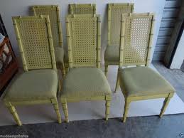 Set 6 Stanley Faux Bamboo Cane Back Dining Chairs Hollywood Dining Chairs Dining Home Decor
