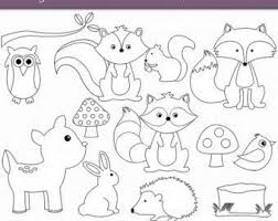 Image Result For Outlines Of Woodland Creatures Animal Coloring Pages Woodland Quilt Felt Animal Patterns
