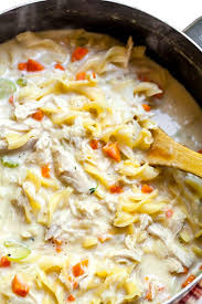 This quick and easy homemade classic chicken noodle soup recipe can be made in a pot on the stove or the instant pot. Creamy Chicken Noodle Soup Two Peas Their Pod