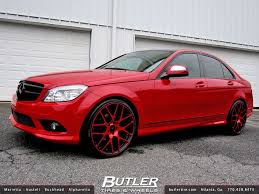 Red Rimed Red Mercedes Benz W204 Mercedes C300 Mercedes Custom Mercedes Benz