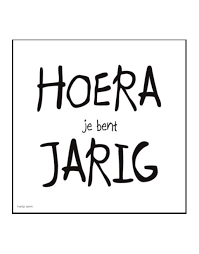 Kaart Dubbel Hoera Je Bent Jarig