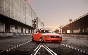 Browse millions of popular audi tt wallpapers and ringtones on zedge and personalize your phone to suit you. Download Wallpapers Low Rider Audi Tt Stance Tuning Orange Tt Audi For Desktop Free Pictures For Desktop Free