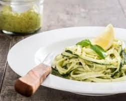 Recette De Tagliatelles De Courgettes Minceur Au Pesto De Spiruline Recette Courgettes Marinees Recette Avec Courgette Recettes De Cuisine