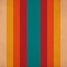 Textures, shapes, and touches of yellow, orange, and black balance with the cool blue surface of the canvas. Retro Blue Red Orange Yellow Orange Palette Retro Color Palette Yellow Palette