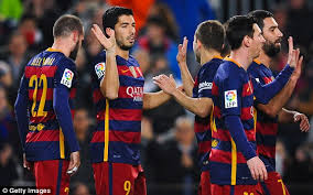 Copa del rey » barcelona vs valencia. Barcelona 7 0 Valencia Result Luis Suarez Scores Four And Lionel Messi Bags A Hat Trick Against Gary Neville S Woeful Side Daily Mail Online