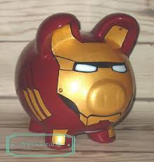 Large boho painted piggy bank, baby girl gift, personalized piggy bank for girls, baby girl baby shower gift, 1st birthday gift girls brusheswithaview 5 out of 5 stars (2,031) $ 72.00. Alphadorable Custom Super Hero And Star Wars Hand Painted Piggy Banks Ironman Spiderman Boba Fett Piggy Bank Piggy Bank Diy Iron Man