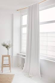 55 140 Cm Wide Linen Curtain With Blackout Lining White Linen Window Drape Stonewashed Linen Panel Custom Size Blackout Curtain In 2021 Linen Blackout Curtains White Linen Curtains Linen Curtains