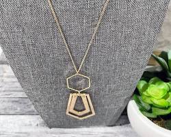 Image of Geometric Pendant Necklace