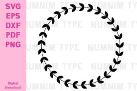Download Wreath Svg Simple Circle Border Cut File Graphic By Numnim Creative Fabrica SVG Cut Files