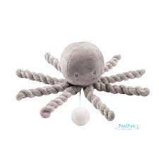 NATTOU První hrající hračka pro miminka chobotnička PIU PIU Lapidou grey 0m  + | Jeníček-vše pro dítě