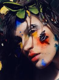 loveisspeed.......: Photographer Michael Baumgarten shot these  forward-thinking beauty editorials for both Vogue China and Vogue Italy.  With the help of make up artist Thomas De Kluyver and set design by Anna  Burns,