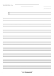 Download this printable blank guitar sheet music consisting of guitar chords and tab staffs. Free Blank Sheet Music Notes And Tablature For Bass Guitar 5 Str Playyournotes
