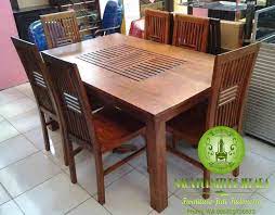Set kursi makan ini terdiri dari 6 kursi makan dan 1 meja makan mahoni solid minimalis. Jual Meja Makan Minimalis Jati Terbaru Harga Murah Di Jepara Meja Makan Meja Set Meja Makan