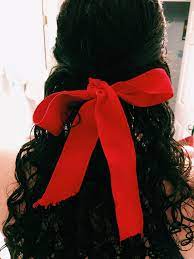 Pagow 10 pieces long silk ribbon hair bands, colourful hair scarf with bow silk hair ties, satin hair scrunchies for women kids girls. Red Ribbons Curly Hair Red Hair Ribbon Long Curly Black Hair Curly Hair Styles