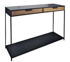 console metal acier brut et bois sur mesure de style loft industriel style loft console metal console