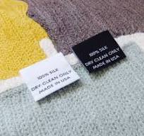 100% SILK (MADE IN USA) - Garment Care Labels - CRUZ LABEL