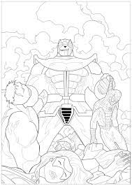 Captain america, iron man, hulk, hawkeye, thor, black widow. Marvel Coloring Pages For Adults