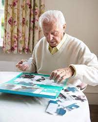 No allusions of the puzzle being for dementia and alzheimer's except on a small product code detachable sticker. 13 Piece Jigsaw Puzzle By Active Minds For People With Dementia