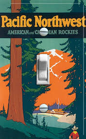 Pacific Northwest Vintage Poster Switch Plate Single Free Shipping On Etsy 12 00 Vintage Posters Vintage Travel Posters Vintage Ski Posters