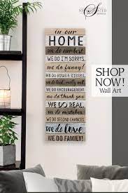 In Our Home Wood Wall Decor Wood Wall Decor Living Room Decor Cozy Wood Wall