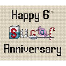 The 2021 just cross stitch halloween magazine has arrived! 6th Sugar Anniversary Cross Stitch Kit Elite Designs