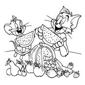 De zomer is een van de vier seizoenen tussen lente en herfst met de hoogste omgevingstemperaturen. Kleurplaat Tom En Jerry Disney 1583