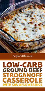 Low Carb Ground Beef Stroganoff Casserole Video Kalyn S Kitchen Recipe In 2020 Keto Recipes Dinner Ground Beef Stroganoff Low Carb Keto Recipes