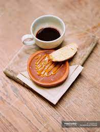 From slice to cup, cubes quantities in the other way around. Slice Of Bread Honey And Cup Of Coffee On Table Sweet Food Dish Stock Photo 193029286