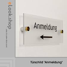 pin auf acrylglas schilder
