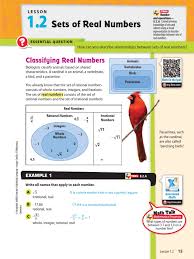 Addition and multiplication with volume and area 3 lesson 3 sprint side a 1. Sets Of Real Numbers 1 2 Rational Number Numbers