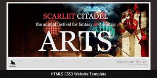 Scarlet Citadel Bright Scrollable Event Web Flyer Wordpress Theme Website Template Website Templates Wordpress