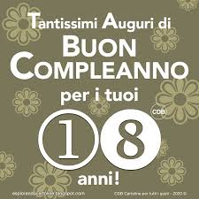Cdb Cartoline Per Tutti I Gusti Tantissimi Auguri Di Buon Compleanno Per I Tuoi 18 Auguri Di Buon Compleanno Buon Compleanno Compleanno