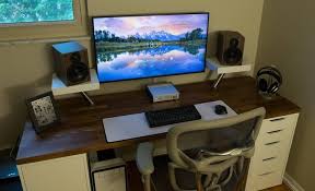 My 40inch 4k Productivity And Music Station Computer Desk Setup Desk Workspace Design