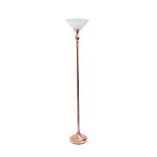 Free shipping* more like this more options. 1 Light Torchiere Floor Lamp With Marbleized Glass Shade Rose Gold Elegant Designs Target