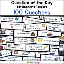 Question Of The Day For Preschool Pre K And Kindergarten Pocket Chart Cards