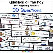 question of the day for preschool pre k and kindergarten pocket chart cards