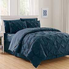 Hypoallergenic polyester filling in the comforter. Hi Loft Luxury Pintuck 8 Piece Comforter Set Bed Bath Beyond