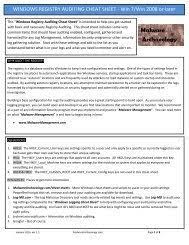 Windows Folders Quickref Cheat Sheet