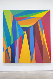Odili Donald Odita The Door To Revolution 2015 Acrylic On Canvas 90 X 80 Inches C Odili Donald Odita C Geometric Art Intuitive Painting Hard Edge Painting