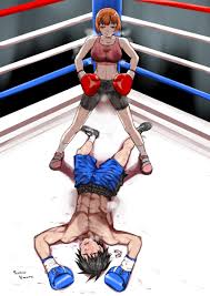 yasuda makoto, original, commission, highres, pixiv commission, tagme,  1boy, 1girl, assertive female, boxing, defeat, femdom - Image View - |  Gelbooru - Free Anime and Hentai Gallery