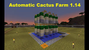 Continue building a line across the top of the cacti. Minecraft 1 14 Automatic Cactus Farm Youtube