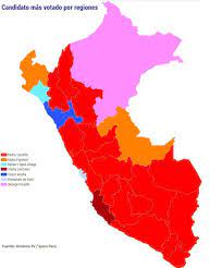 La elección se extenderá por cuatro . Elecciones Presidenciales Peru 2021 Mapa Por Estados De Los Resultados As Peru