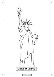 The statue of liberty coloring page. Free Printable Statue Of Liberty Pdf Coloring Page