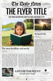 1 Page Newspaper Template Ai Newspaper Template Newspaper Design Newspaper Layout